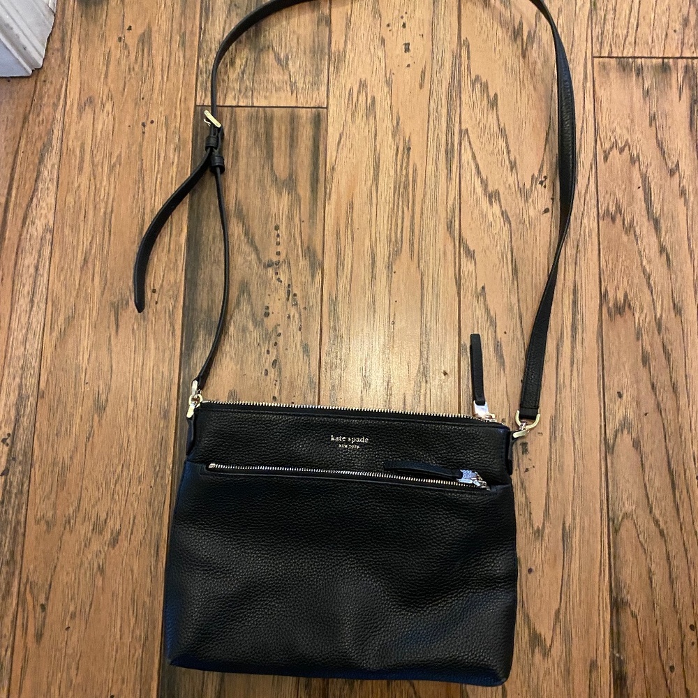 Medium Kate Spade Black Leather Crossbody Bag